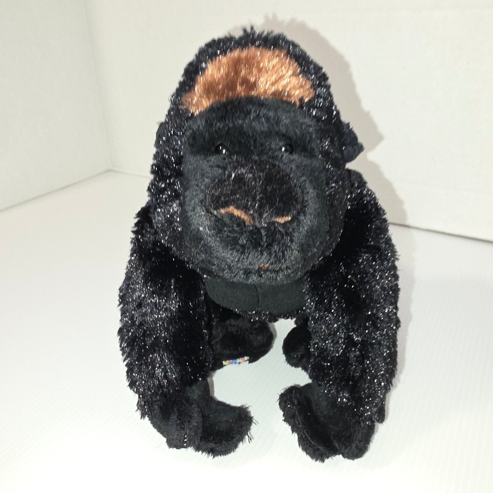 Webkinz Silver Back Gorilla Plush Small Black Excellent HM339
